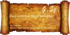 Gyileszku Szilveszter névjegykártya